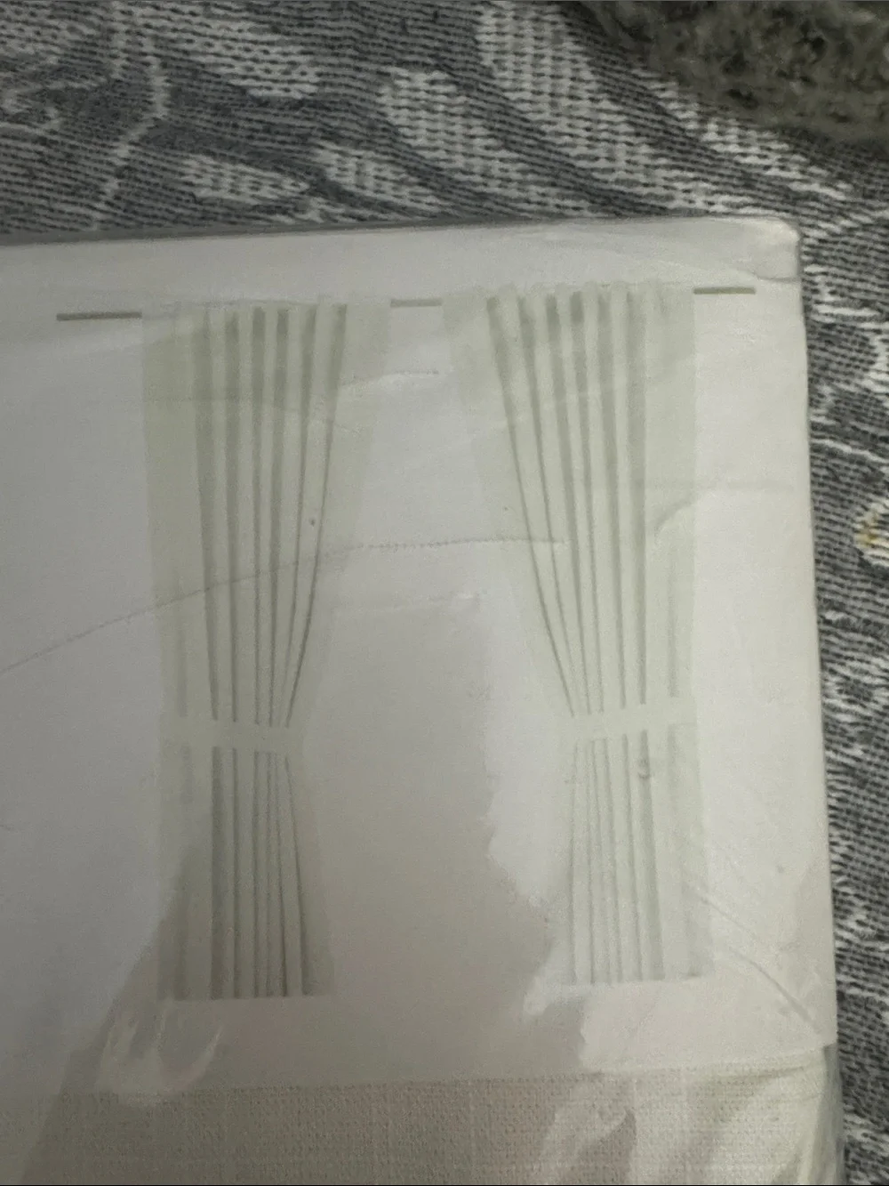 New IKEA Ritva 2 Curtains Panels White with Ties Cotton